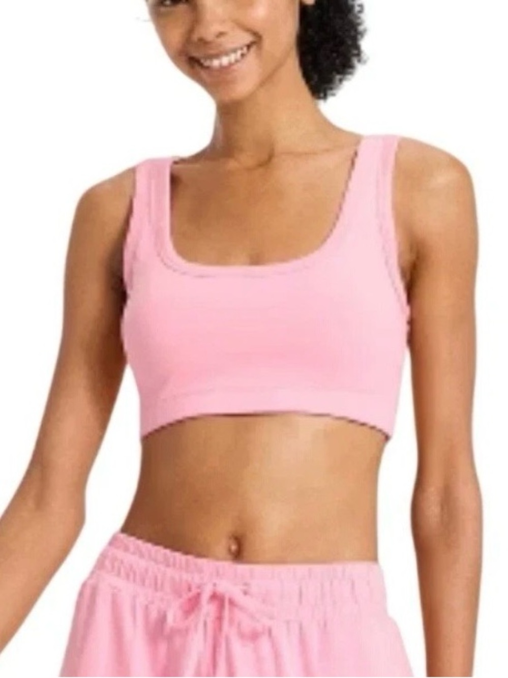 JoyLab Pink Jersey Scoop Pullover Sports Bralette - Size XXS